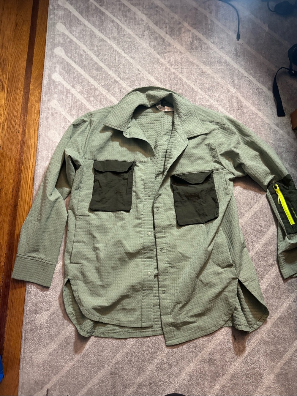 lululemon the lab waffle shaket in sage green